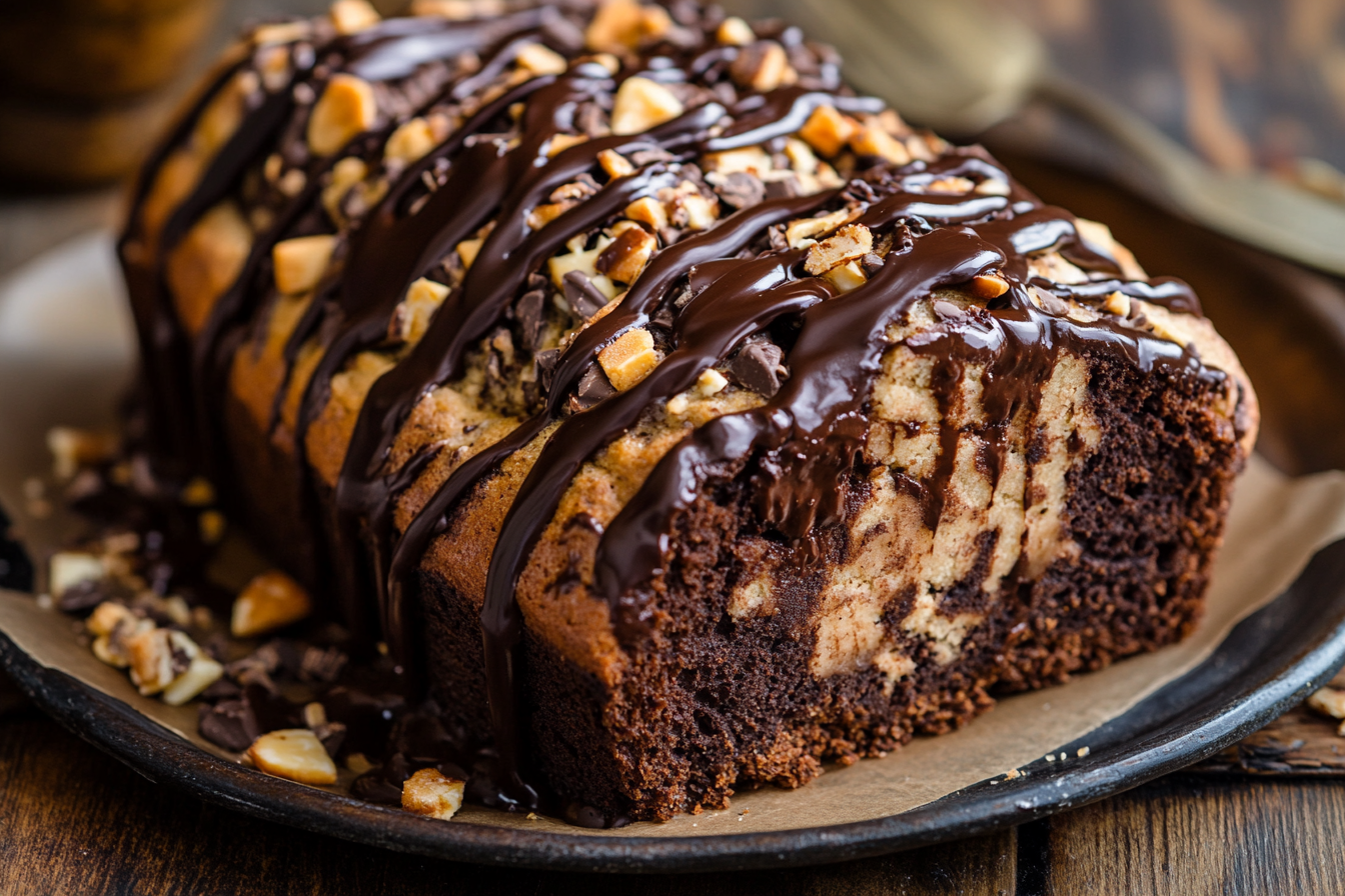 Hot Fudge Brownie Bread