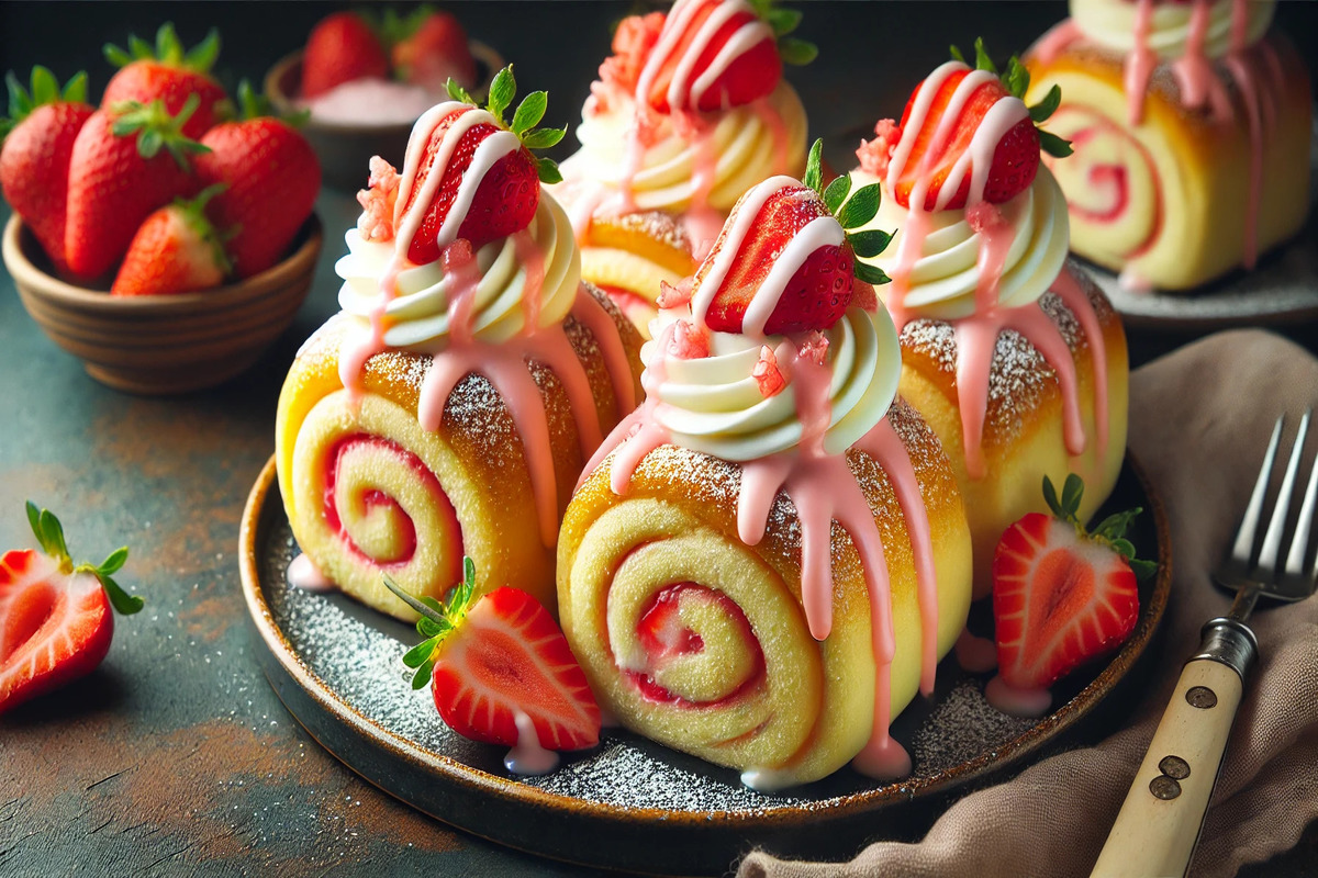 Strawberry Cheesecake Sweet Rolls