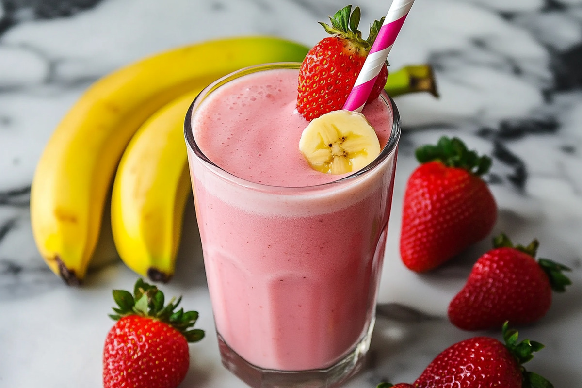 Strawberry Banana Smoothie Without Yogurt